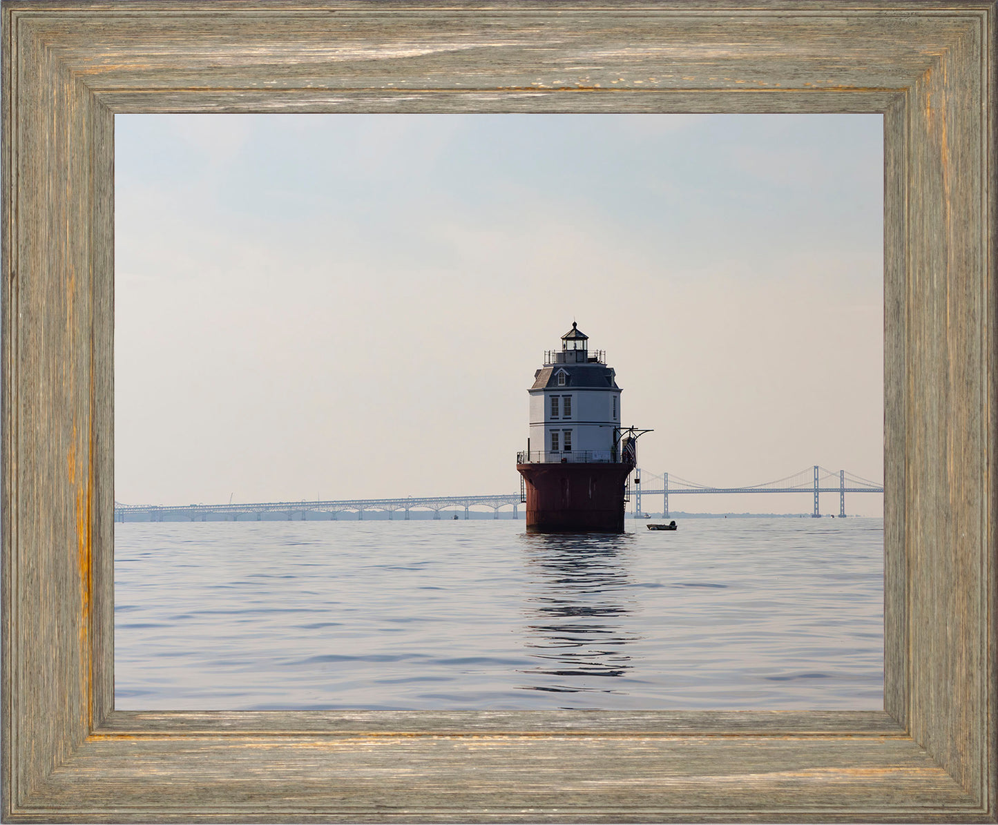 2025 Sandy Point Skipjack Races - Baltimore Harbor Light before the Race