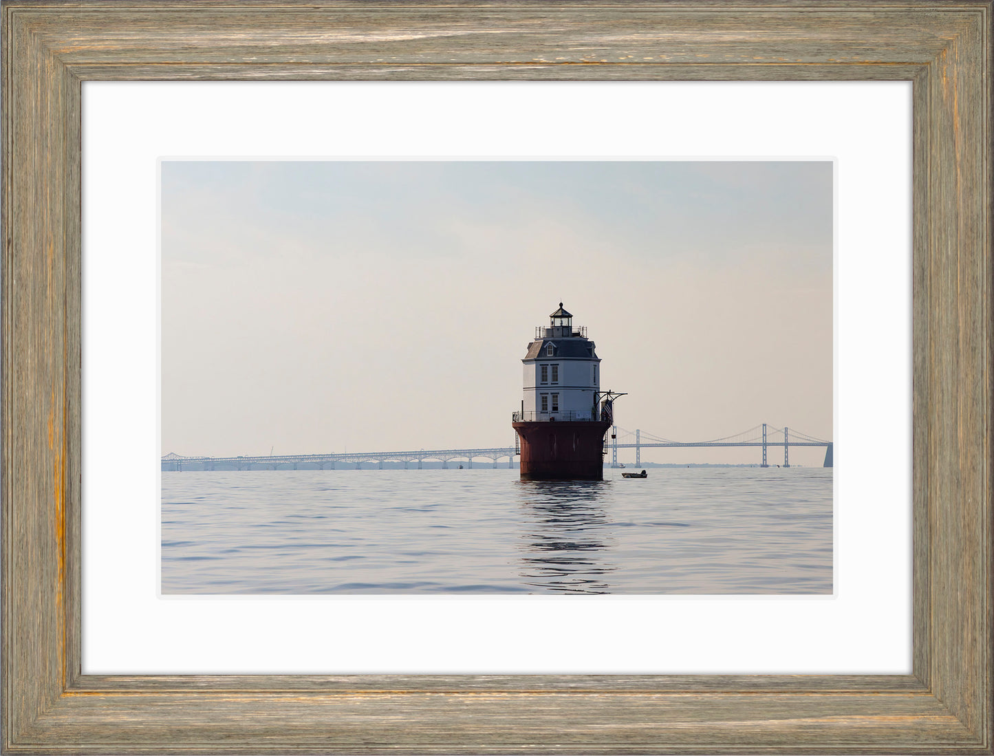 2025 Sandy Point Skipjack Races - Baltimore Harbor Light before the Race