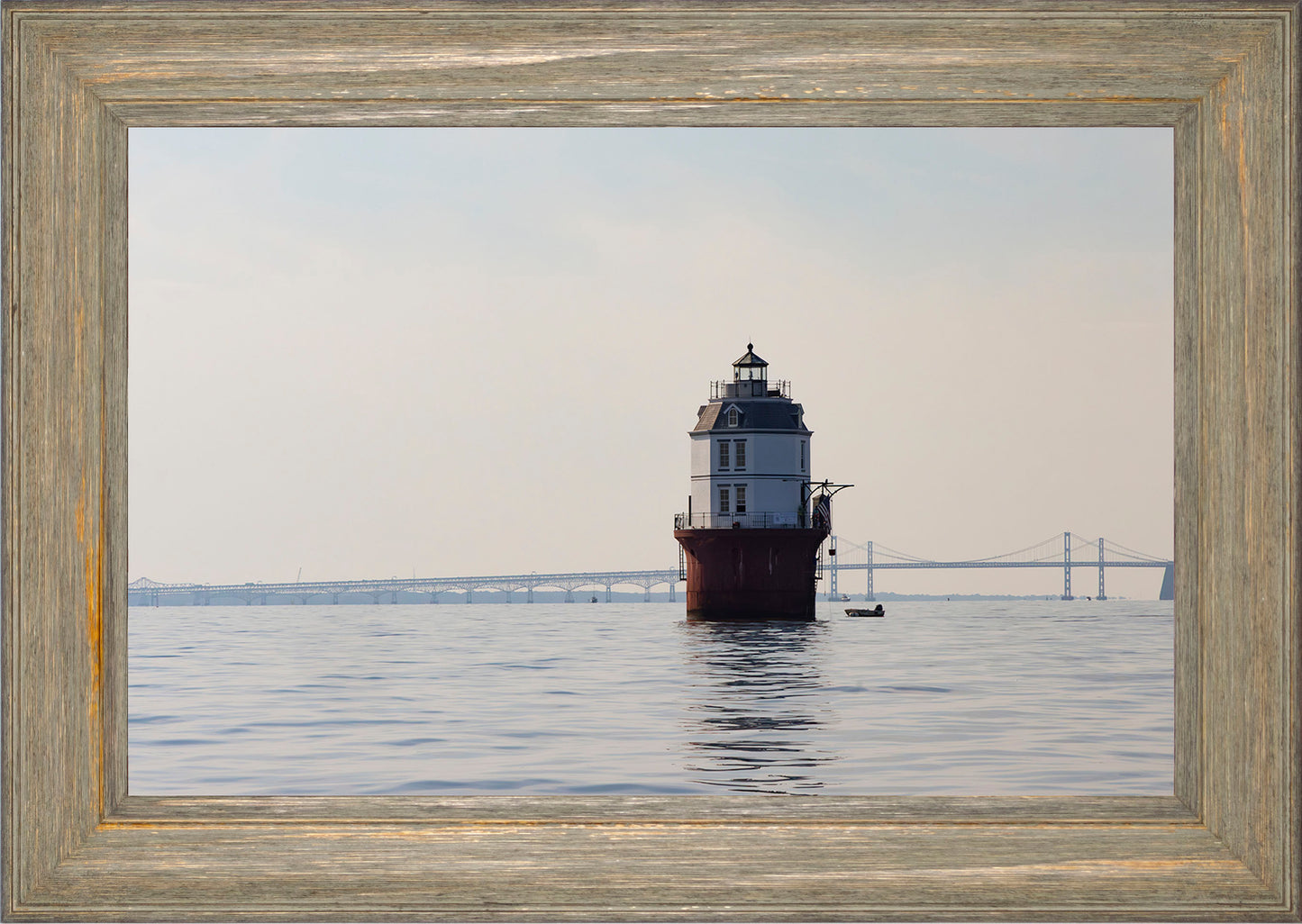 2025 Sandy Point Skipjack Races - Baltimore Harbor Light before the Race