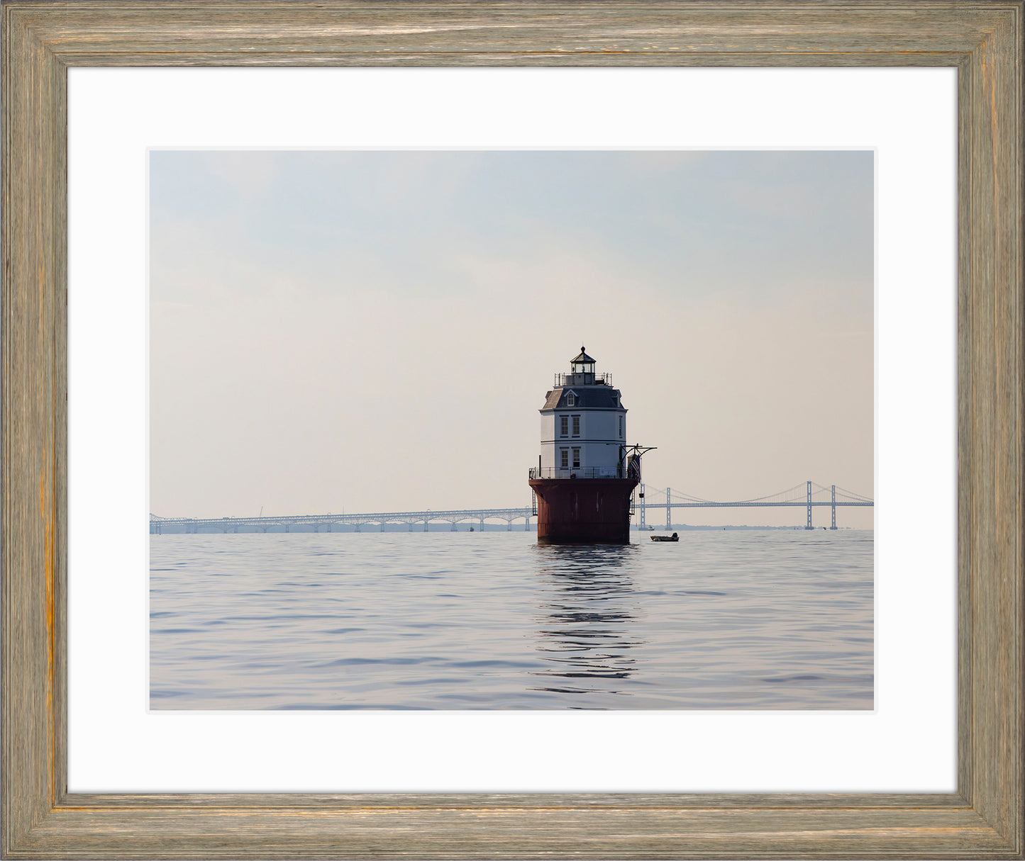 2025 Sandy Point Skipjack Races - Baltimore Harbor Light before the Race