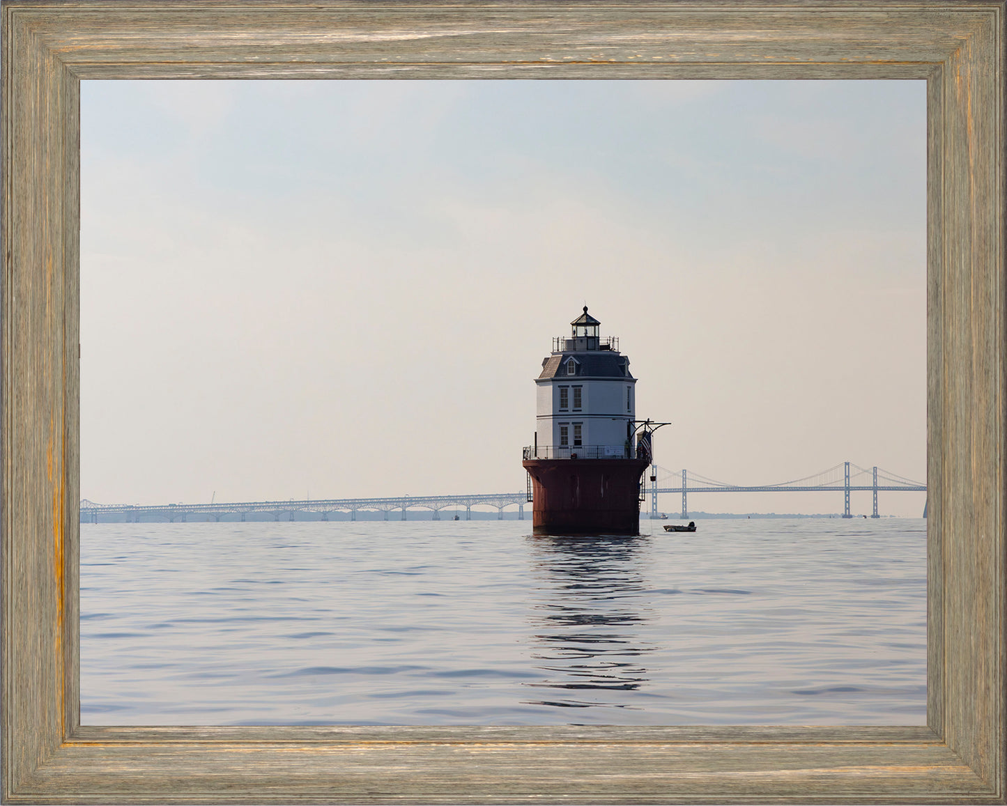 2025 Sandy Point Skipjack Races - Baltimore Harbor Light before the Race