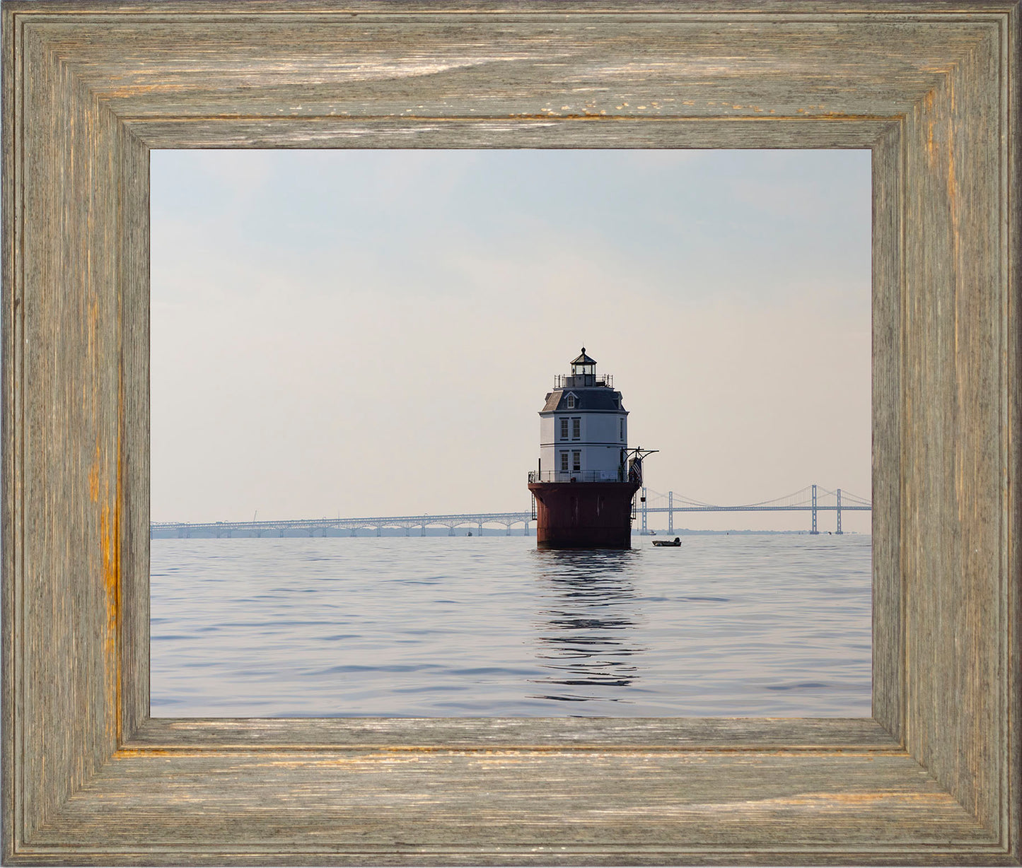 2025 Sandy Point Skipjack Races - Baltimore Harbor Light before the Race