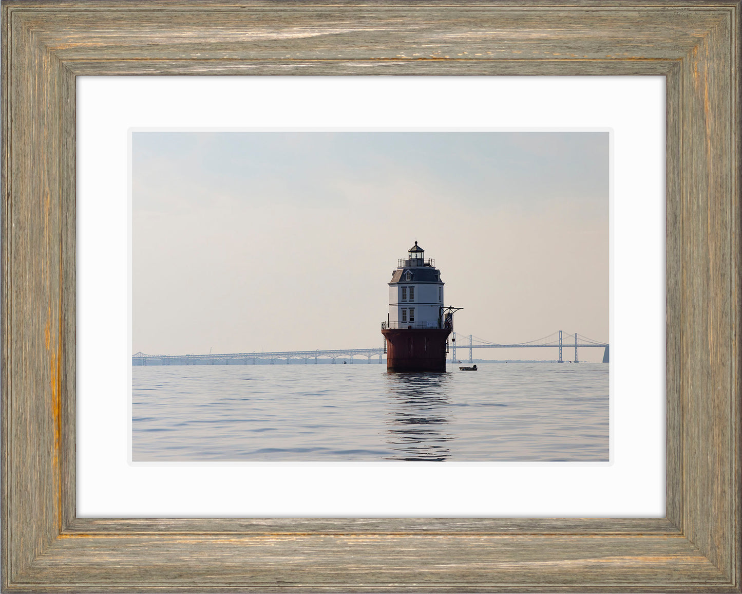 2025 Sandy Point Skipjack Races - Baltimore Harbor Light before the Race