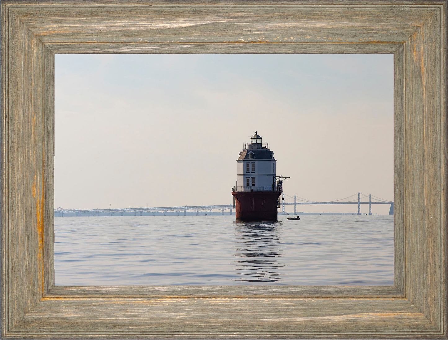 2025 Sandy Point Skipjack Races - Baltimore Harbor Light before the Race