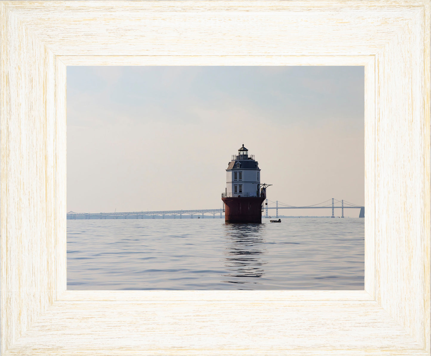 2025 Sandy Point Skipjack Races - Baltimore Harbor Light before the Race