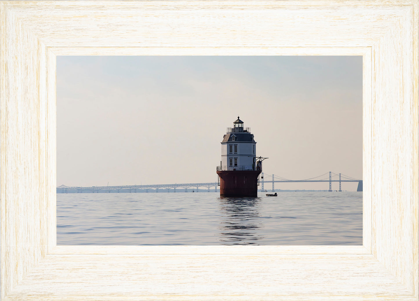 2025 Sandy Point Skipjack Races - Baltimore Harbor Light before the Race