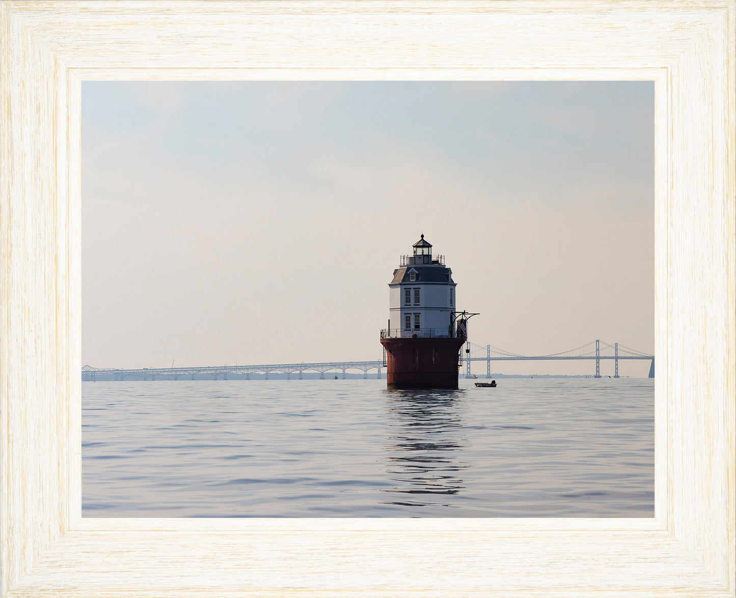 2025 Sandy Point Skipjack Races - Baltimore Harbor Light before the Race