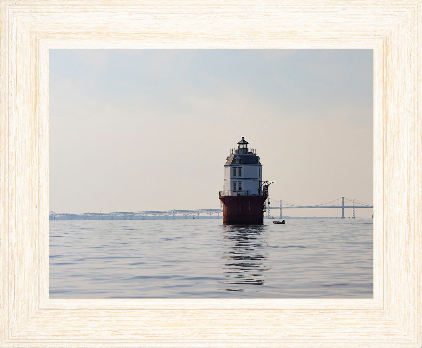 2025 Sandy Point Skipjack Races - Baltimore Harbor Light before the Race