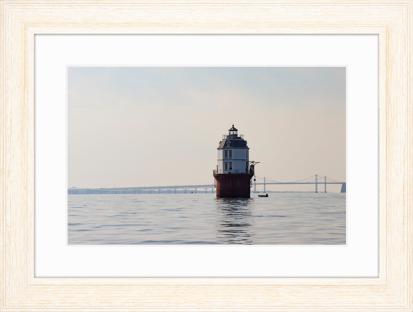 2025 Sandy Point Skipjack Races - Baltimore Harbor Light before the Race