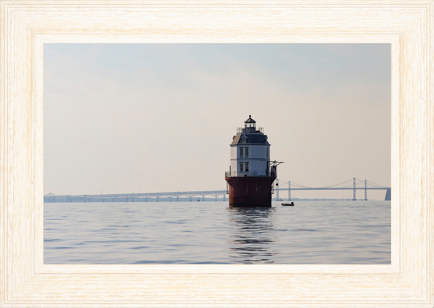 2025 Sandy Point Skipjack Races - Baltimore Harbor Light before the Race