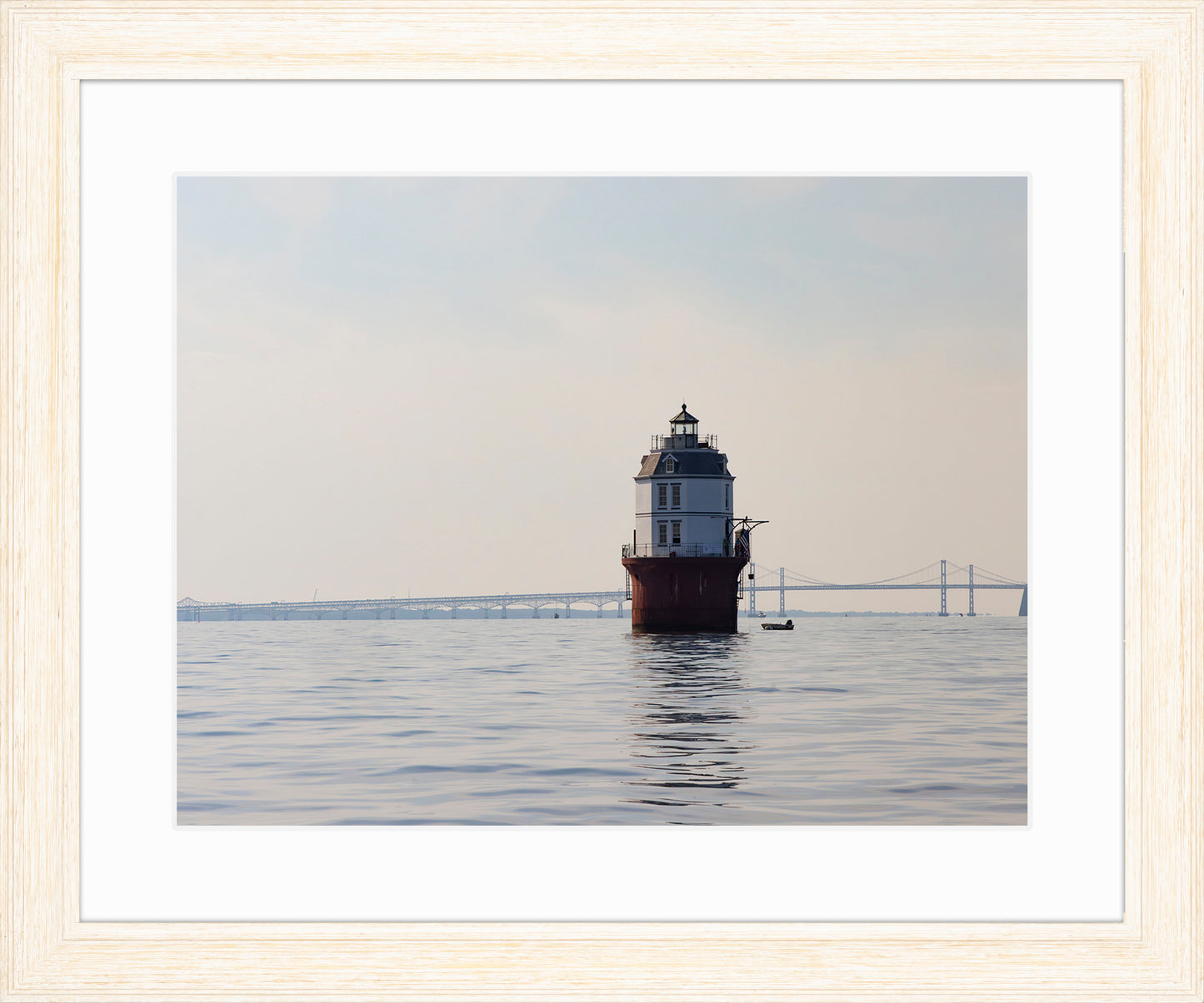 2025 Sandy Point Skipjack Races - Baltimore Harbor Light before the Race