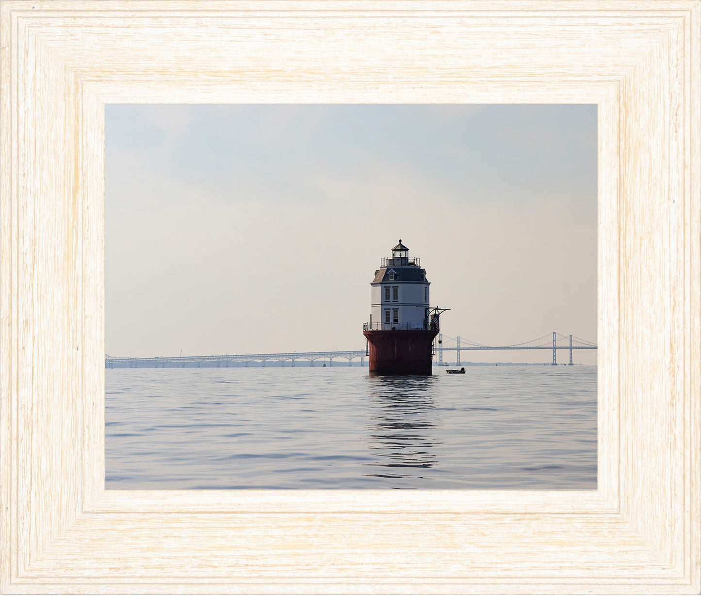 2025 Sandy Point Skipjack Races - Baltimore Harbor Light before the Race