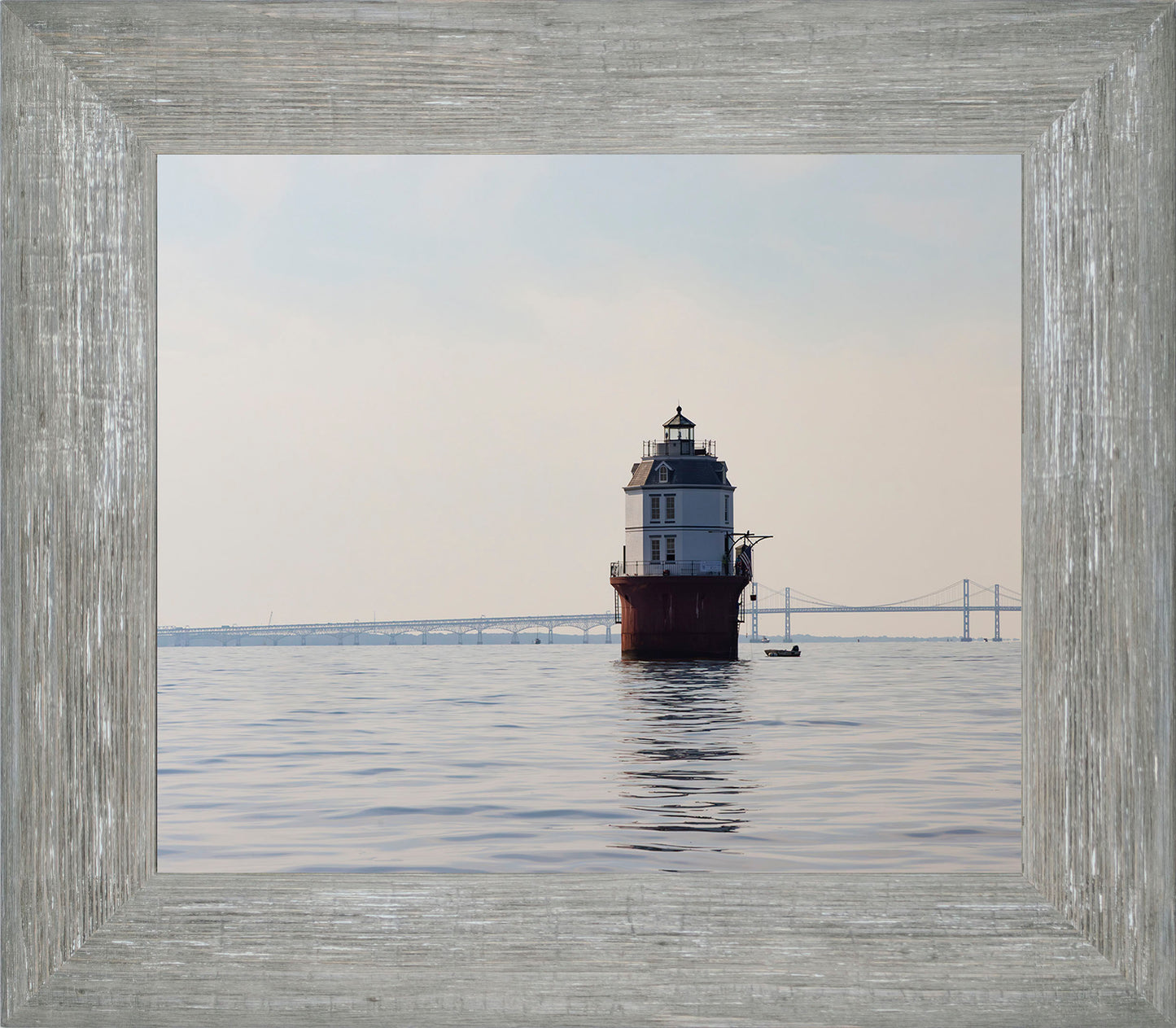 2025 Sandy Point Skipjack Races - Baltimore Harbor Light before the Race