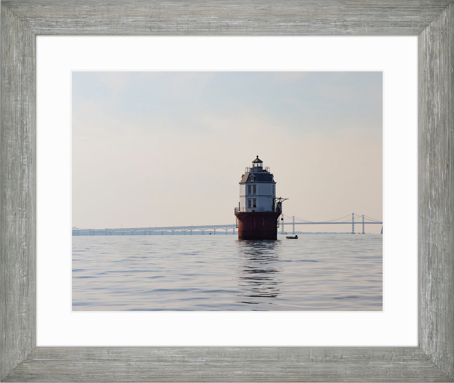 2025 Sandy Point Skipjack Races - Baltimore Harbor Light before the Race