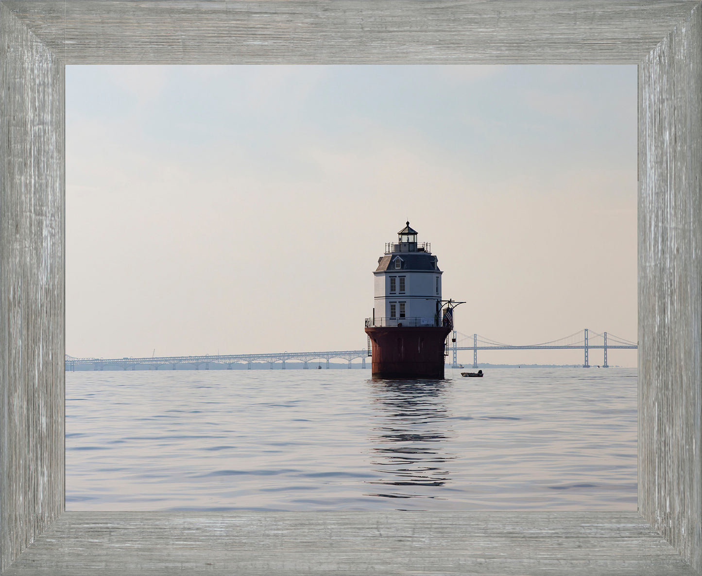 2025 Sandy Point Skipjack Races - Baltimore Harbor Light before the Race