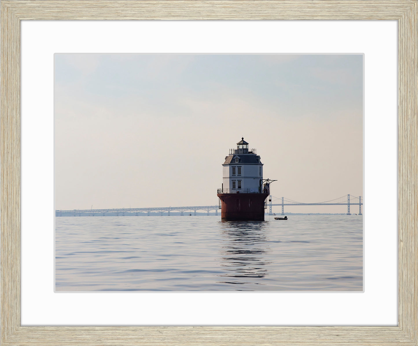 2025 Sandy Point Skipjack Races - Baltimore Harbor Light before the Race