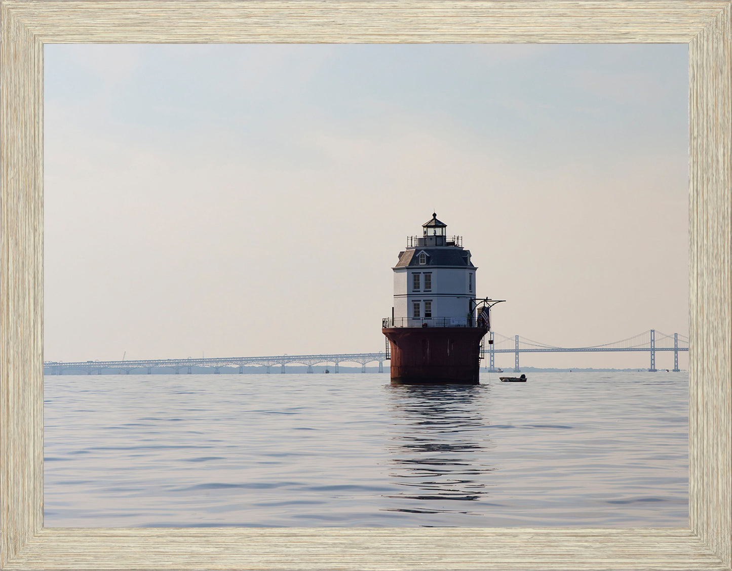 2025 Sandy Point Skipjack Races - Baltimore Harbor Light before the Race