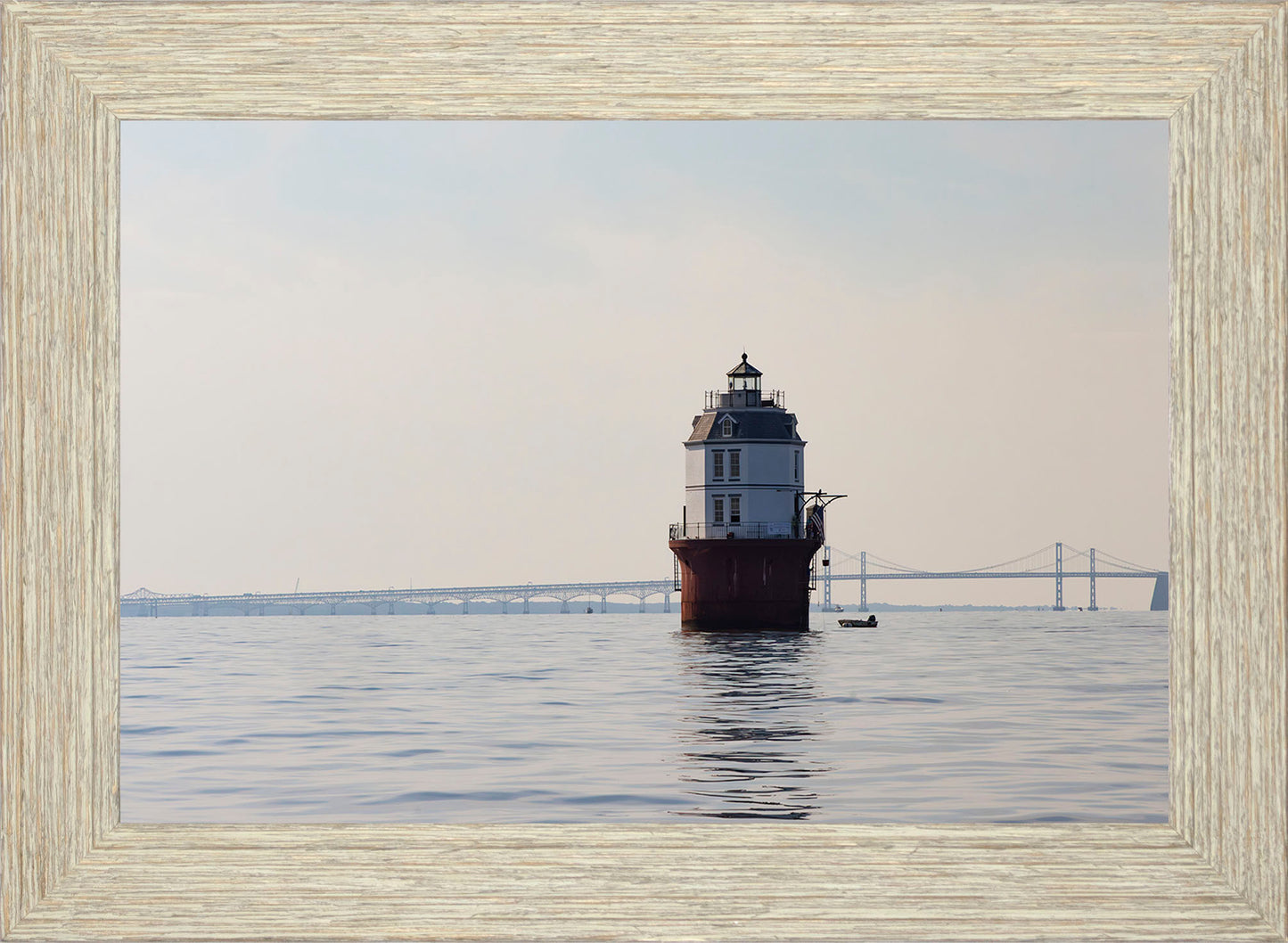 2025 Sandy Point Skipjack Races - Baltimore Harbor Light before the Race