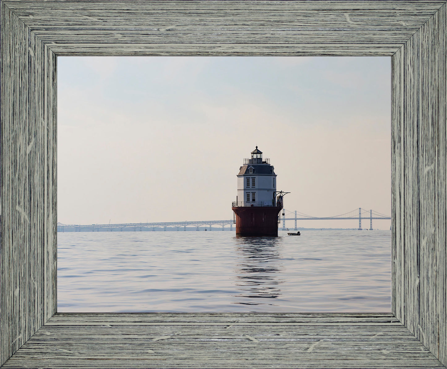 2025 Sandy Point Skipjack Races - Baltimore Harbor Light before the Race