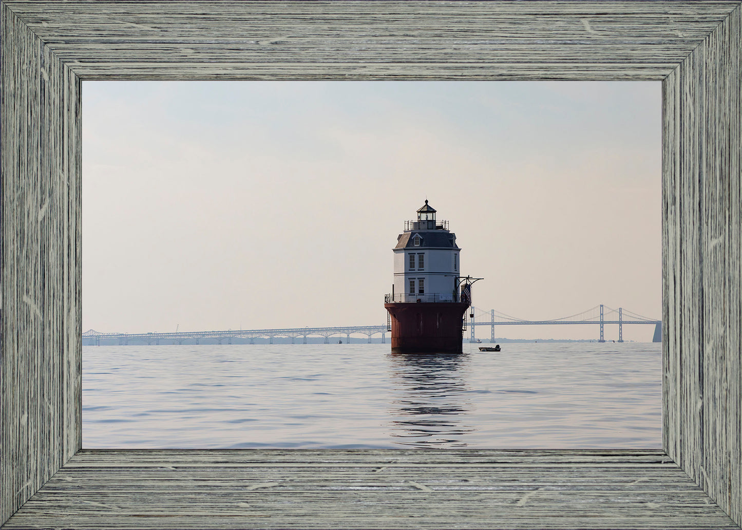 2025 Sandy Point Skipjack Races - Baltimore Harbor Light before the Race