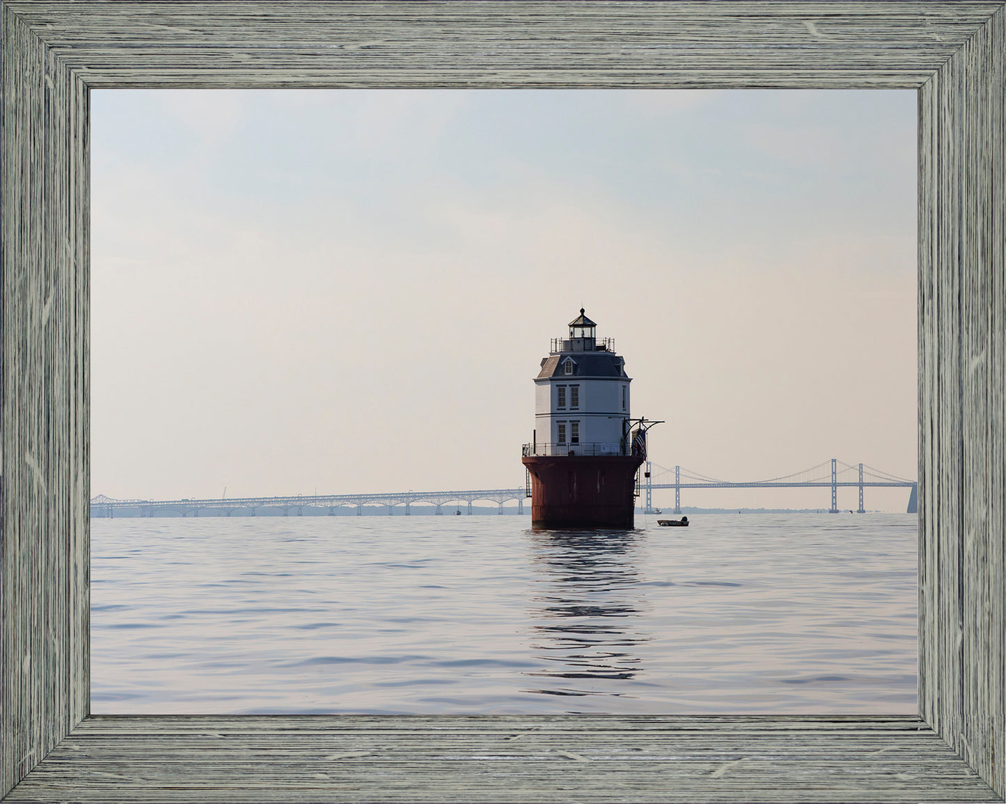 2025 Sandy Point Skipjack Races - Baltimore Harbor Light before the Race