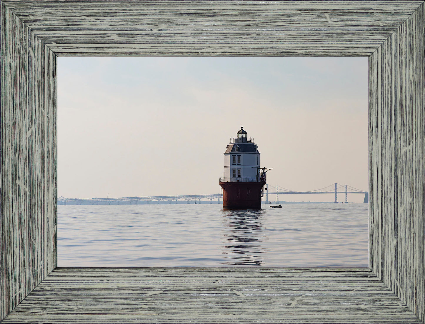 2025 Sandy Point Skipjack Races - Baltimore Harbor Light before the Race
