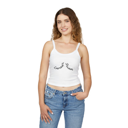 Captain's Pillows Crop Tank — 'ReelNauti' Spaghetti Strap Women's Tank Top