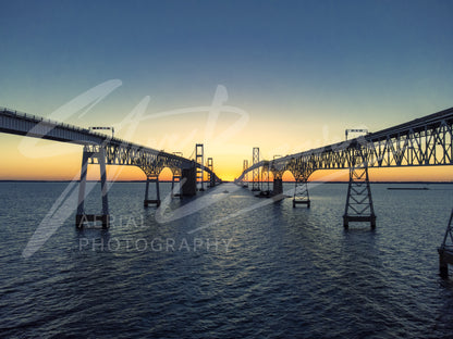 Daybreak at the Chesapeake Bay Bridge