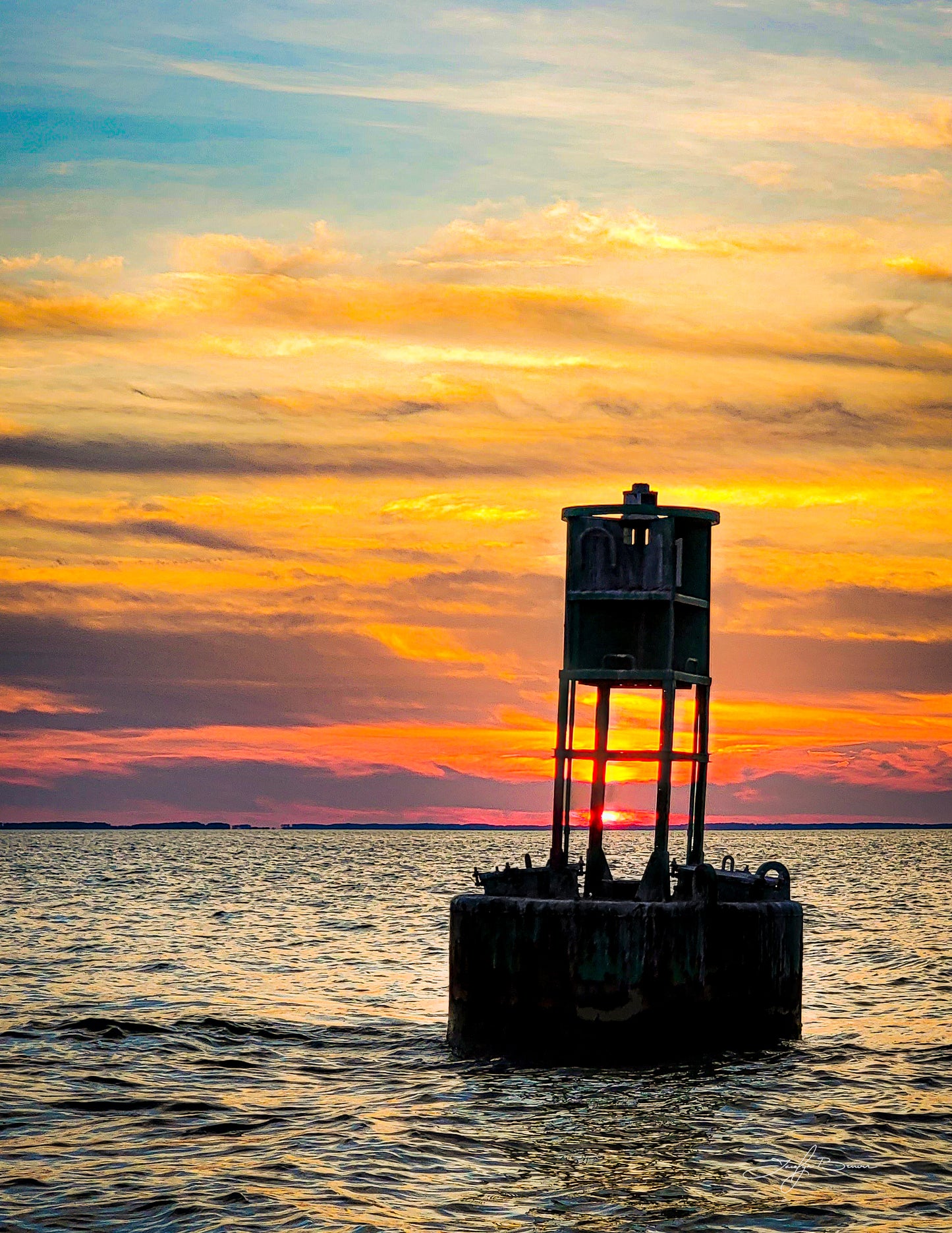 Sunset Buoy on the Sound (Giclée Canvas)