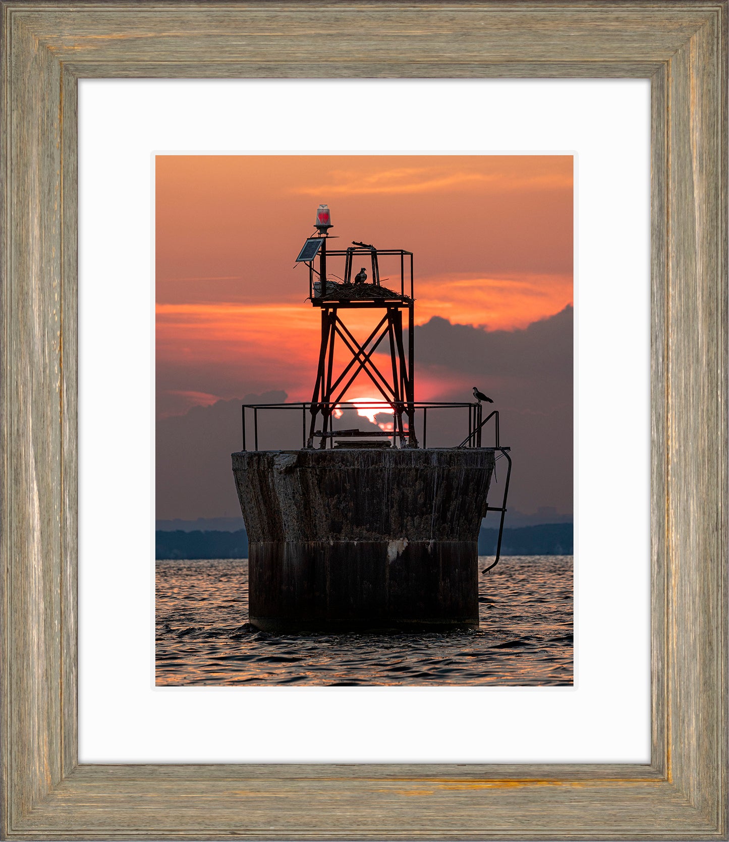 Sunset at Pooles Island Bar Light
