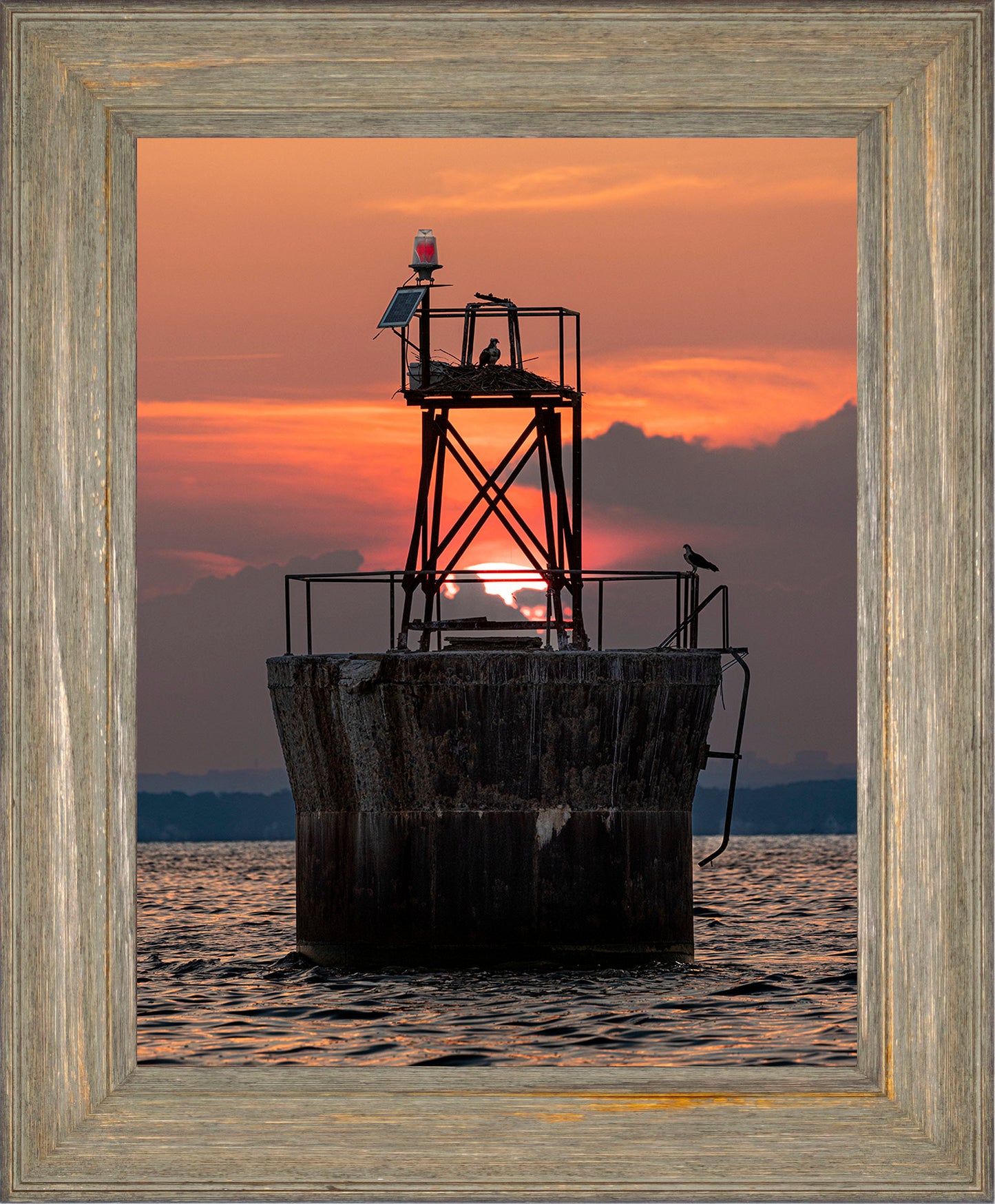 Sunset at Pooles Island Bar Light