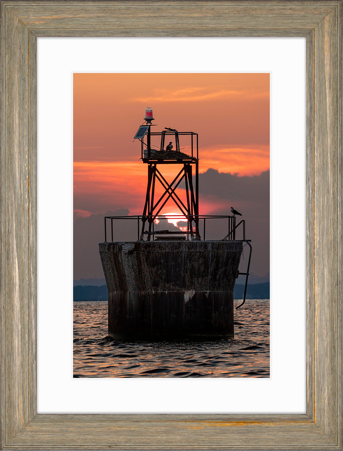 Sunset at Pooles Island Bar Light
