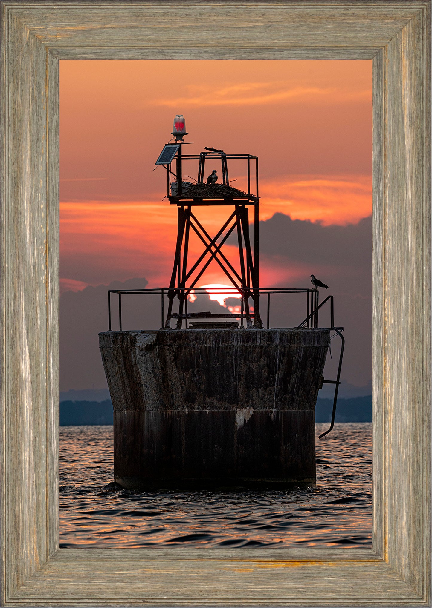 Sunset at Pooles Island Bar Light
