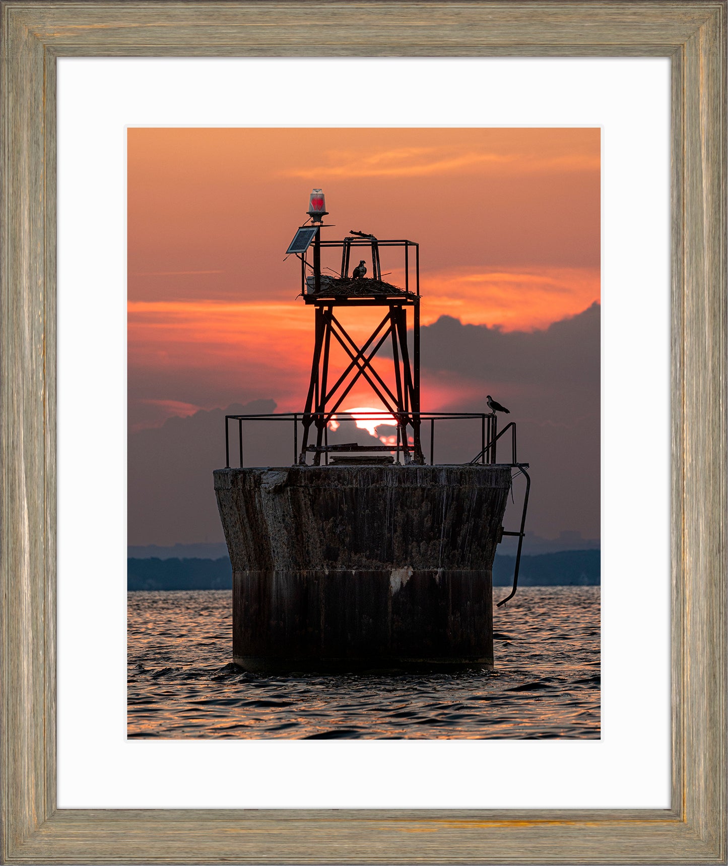 Sunset at Pooles Island Bar Light