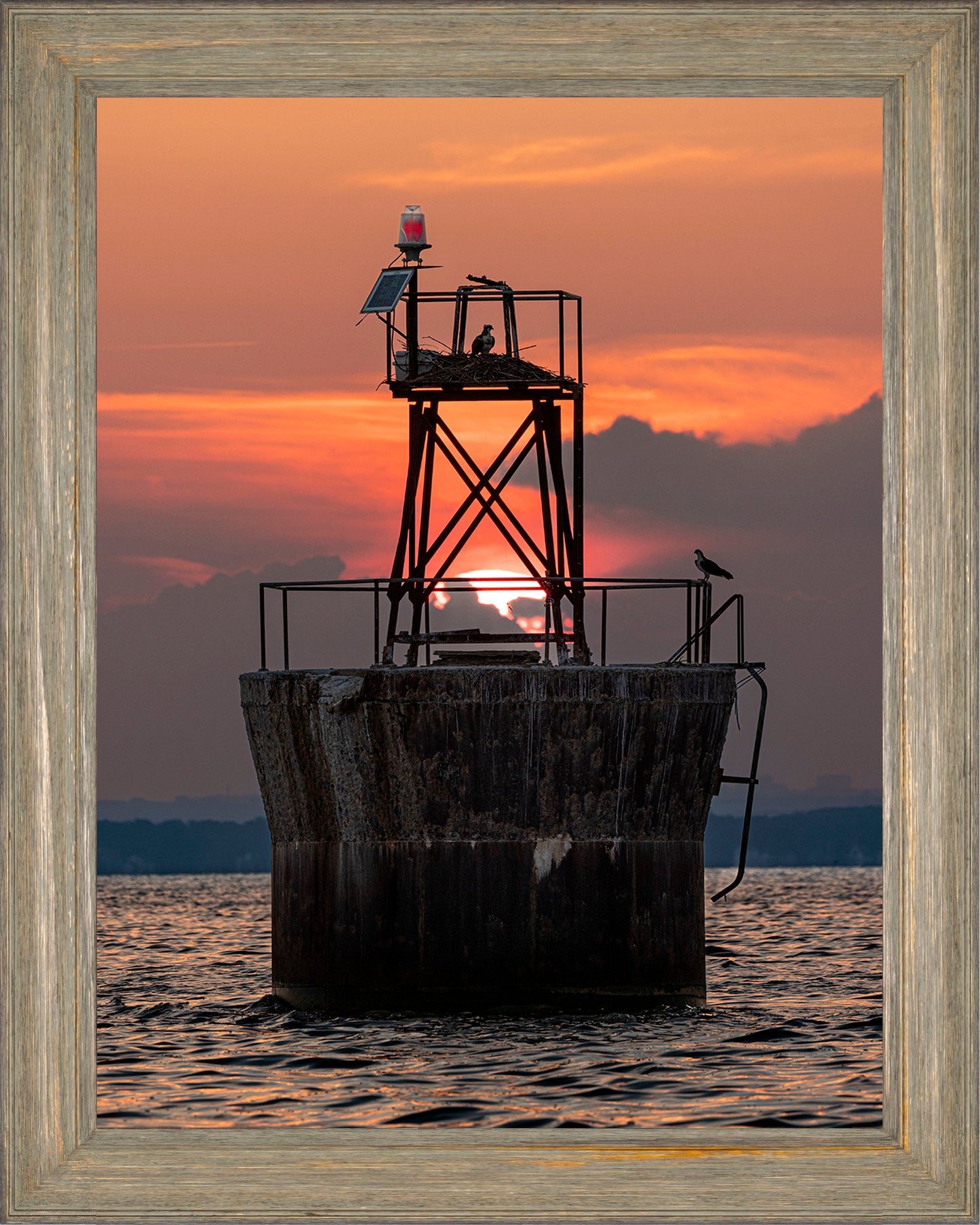 Sunset at Pooles Island Bar Light