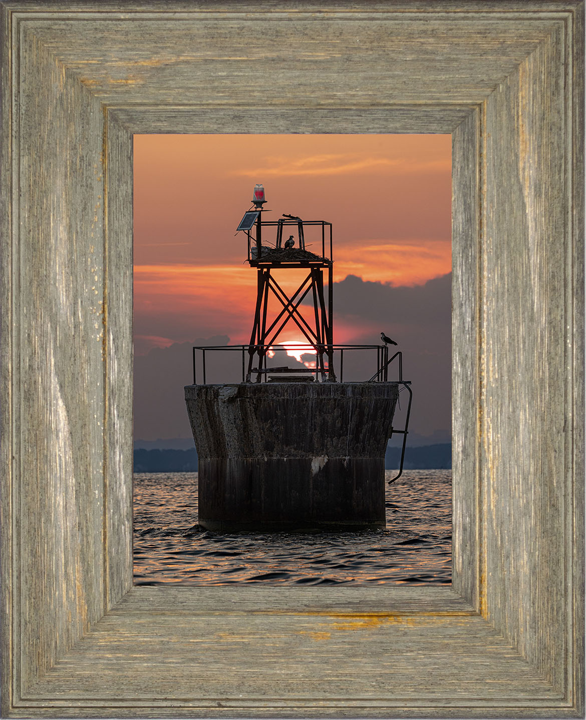 Sunset at Pooles Island Bar Light