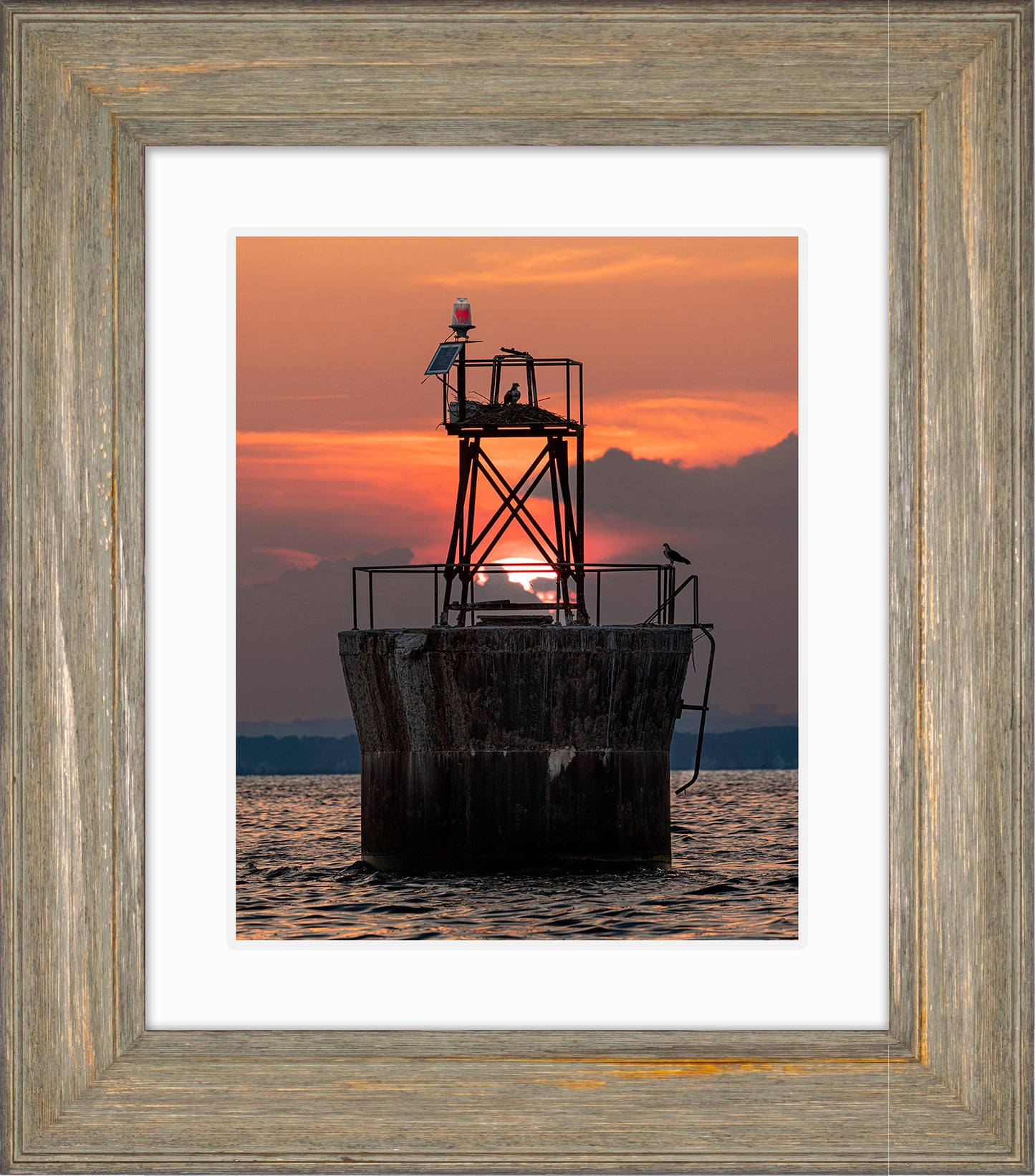 Sunset at Pooles Island Bar Light