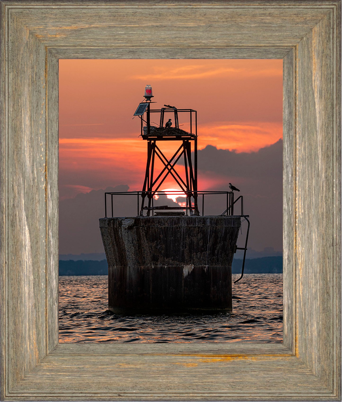 Sunset at Pooles Island Bar Light