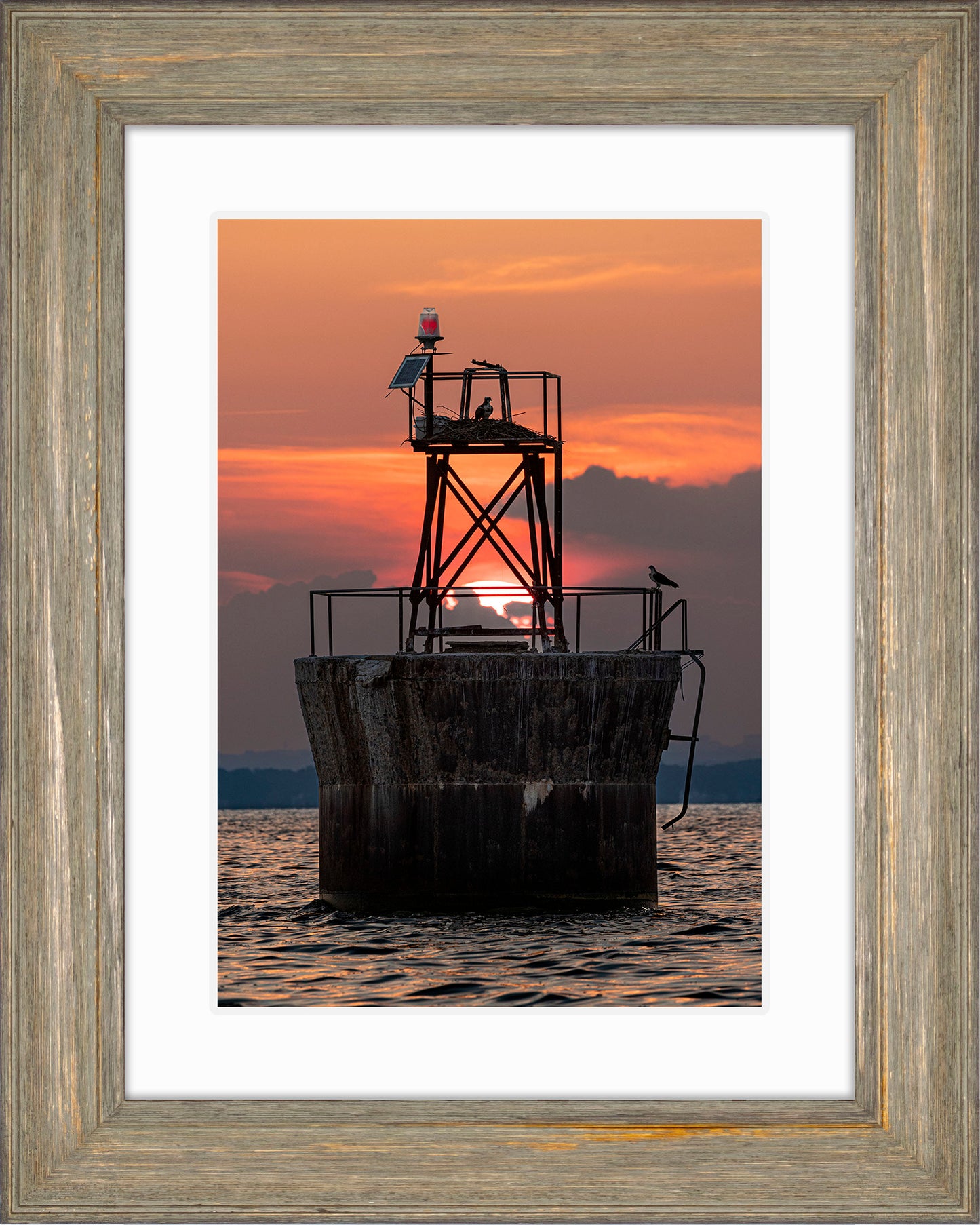 Sunset at Pooles Island Bar Light