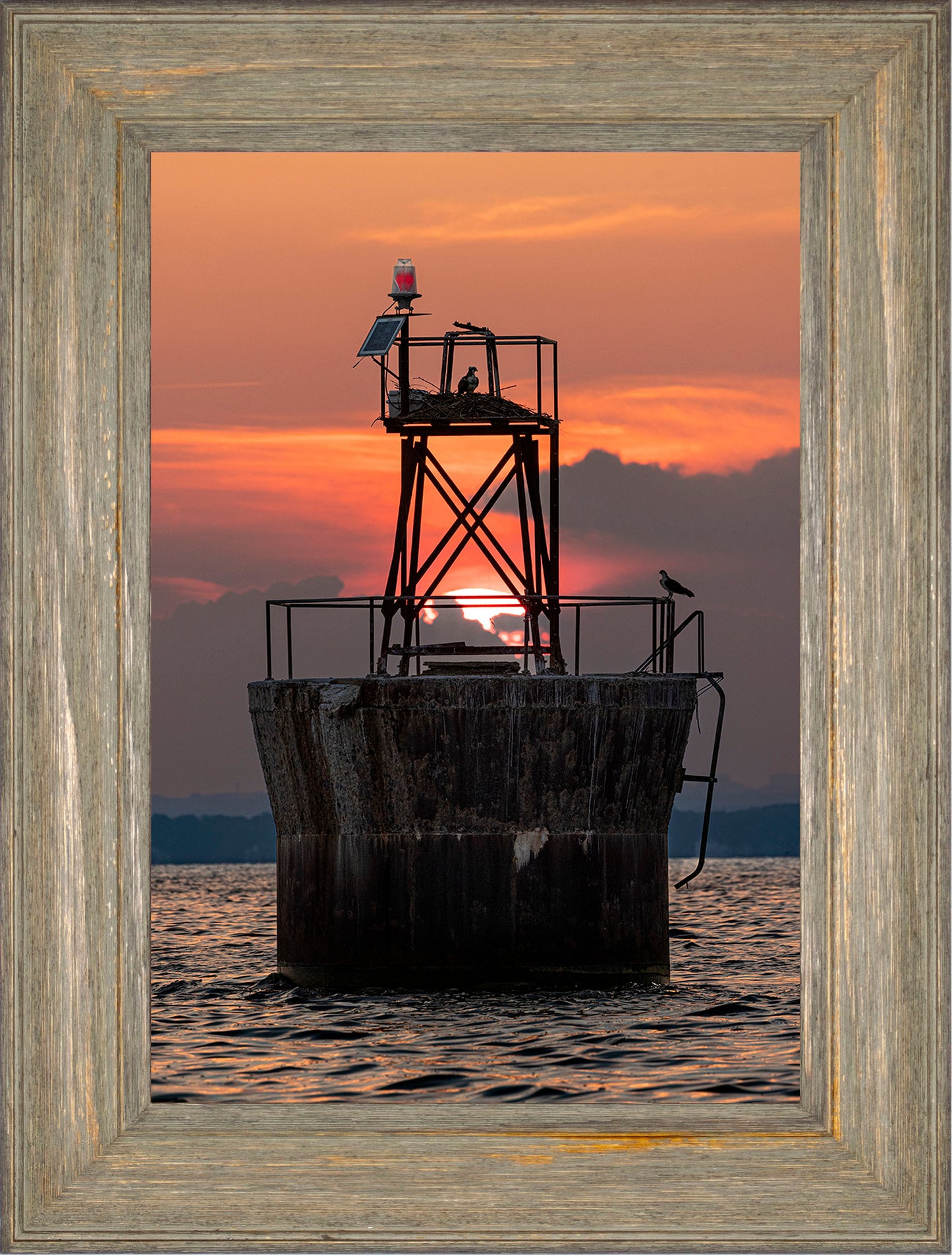 Sunset at Pooles Island Bar Light