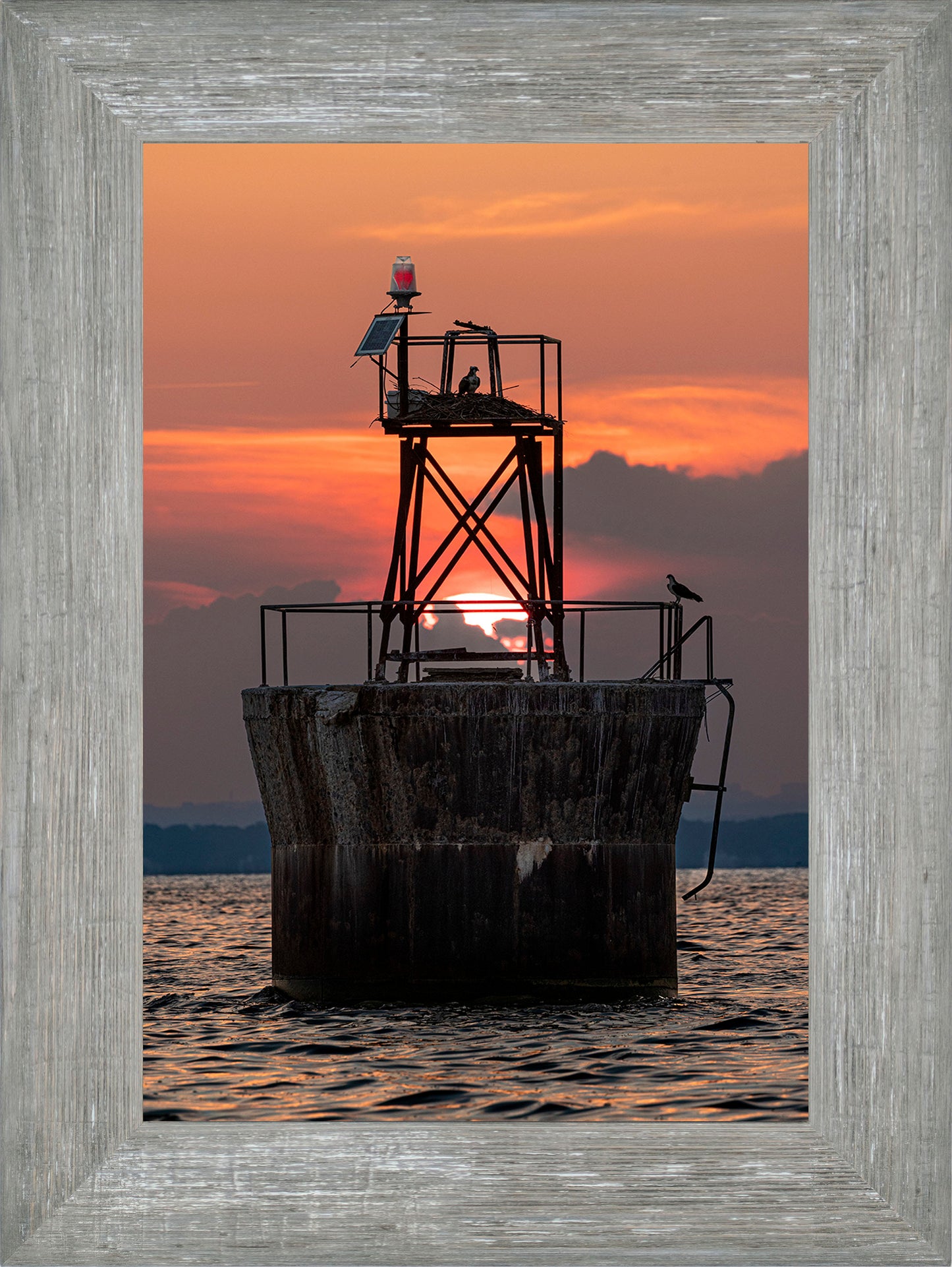 Sunset at Pooles Island Bar Light