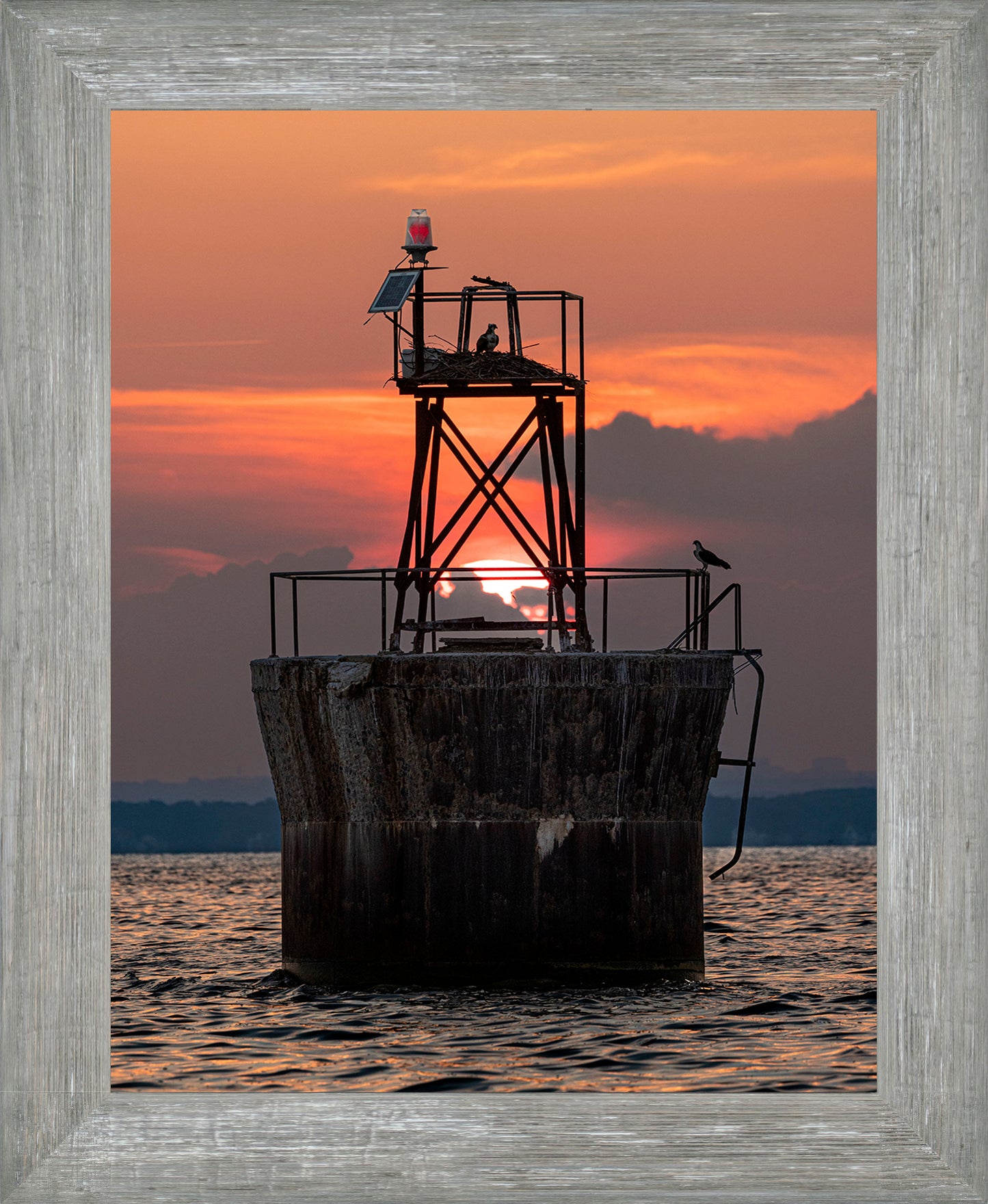 Sunset at Pooles Island Bar Light