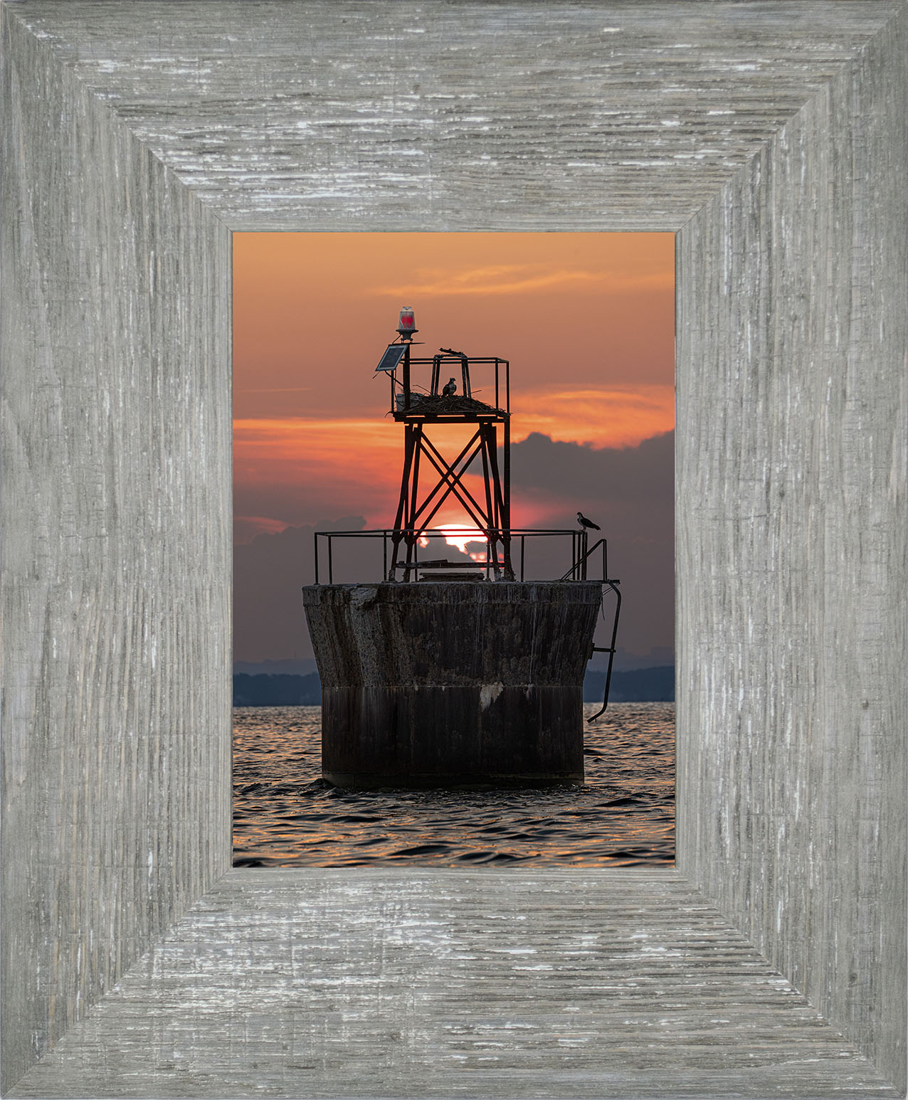 Sunset at Pooles Island Bar Light