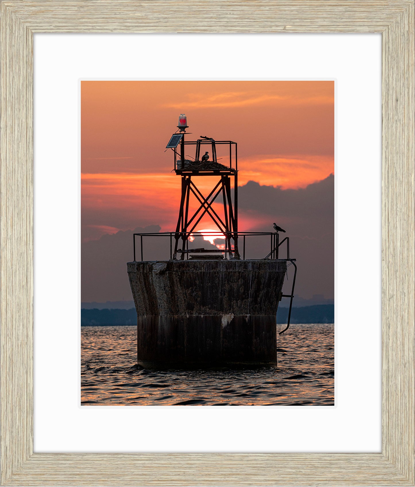 Sunset at Pooles Island Bar Light