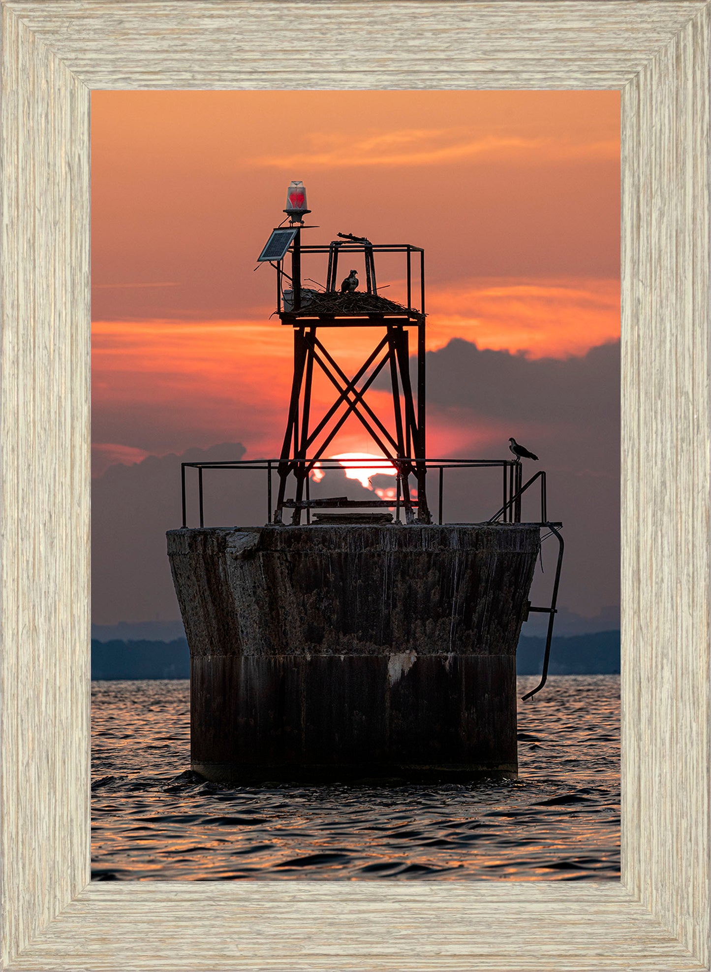 Sunset at Pooles Island Bar Light