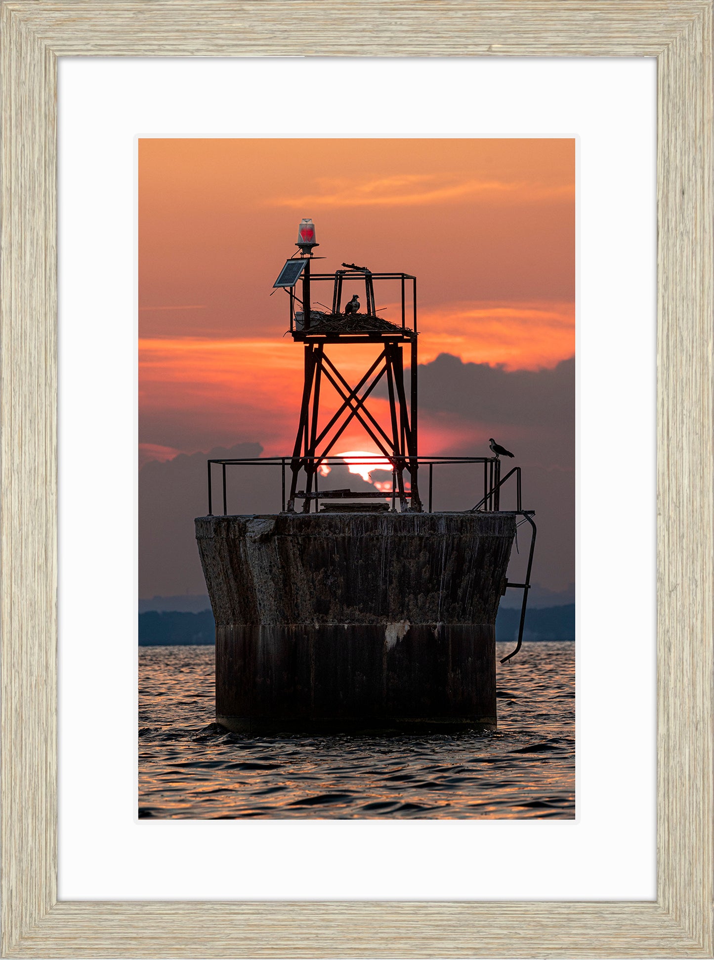 Sunset at Pooles Island Bar Light