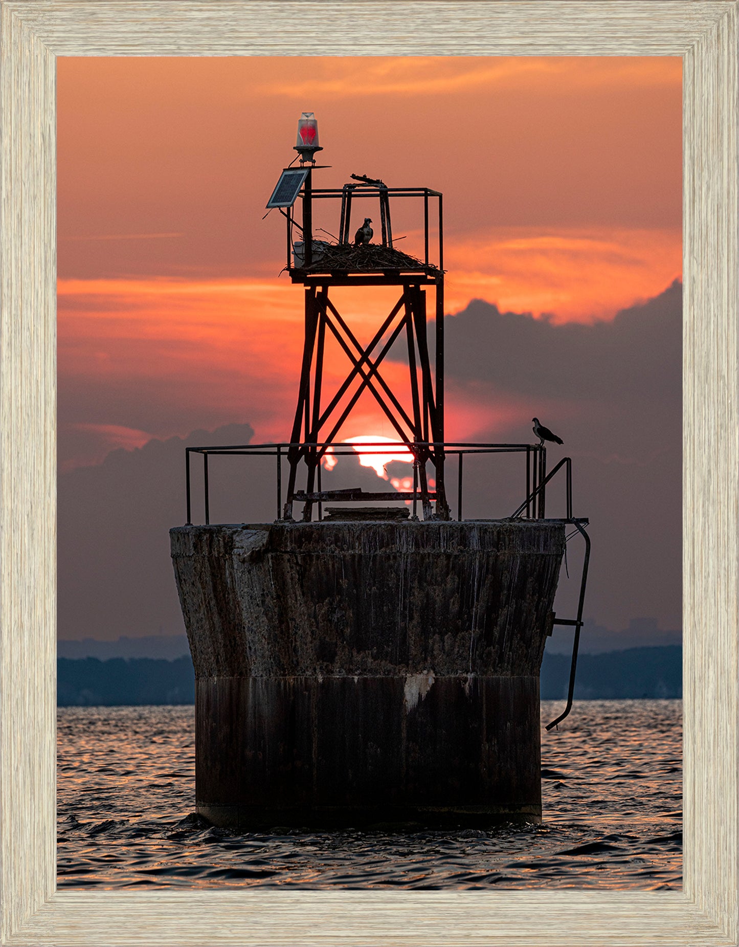 Sunset at Pooles Island Bar Light