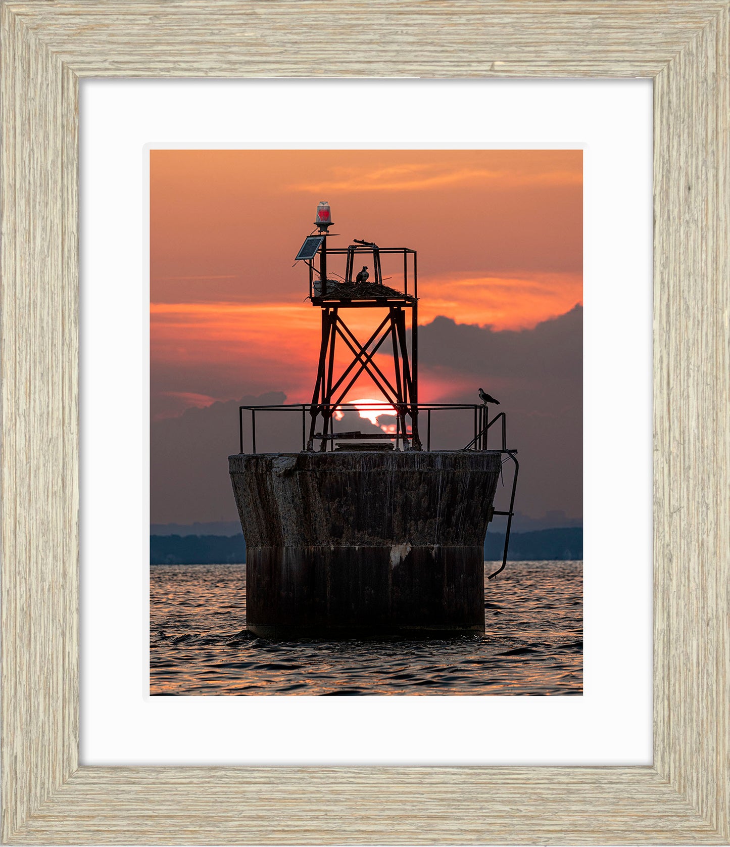 Sunset at Pooles Island Bar Light
