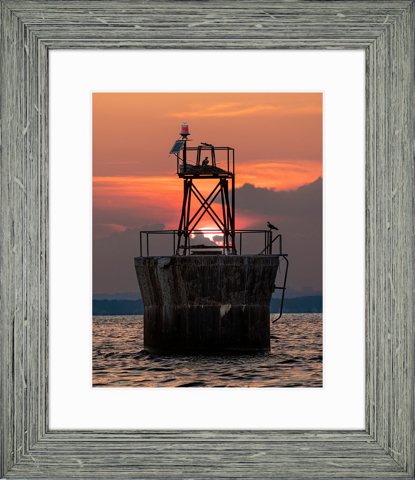 Sunset at Pooles Island Bar Light
