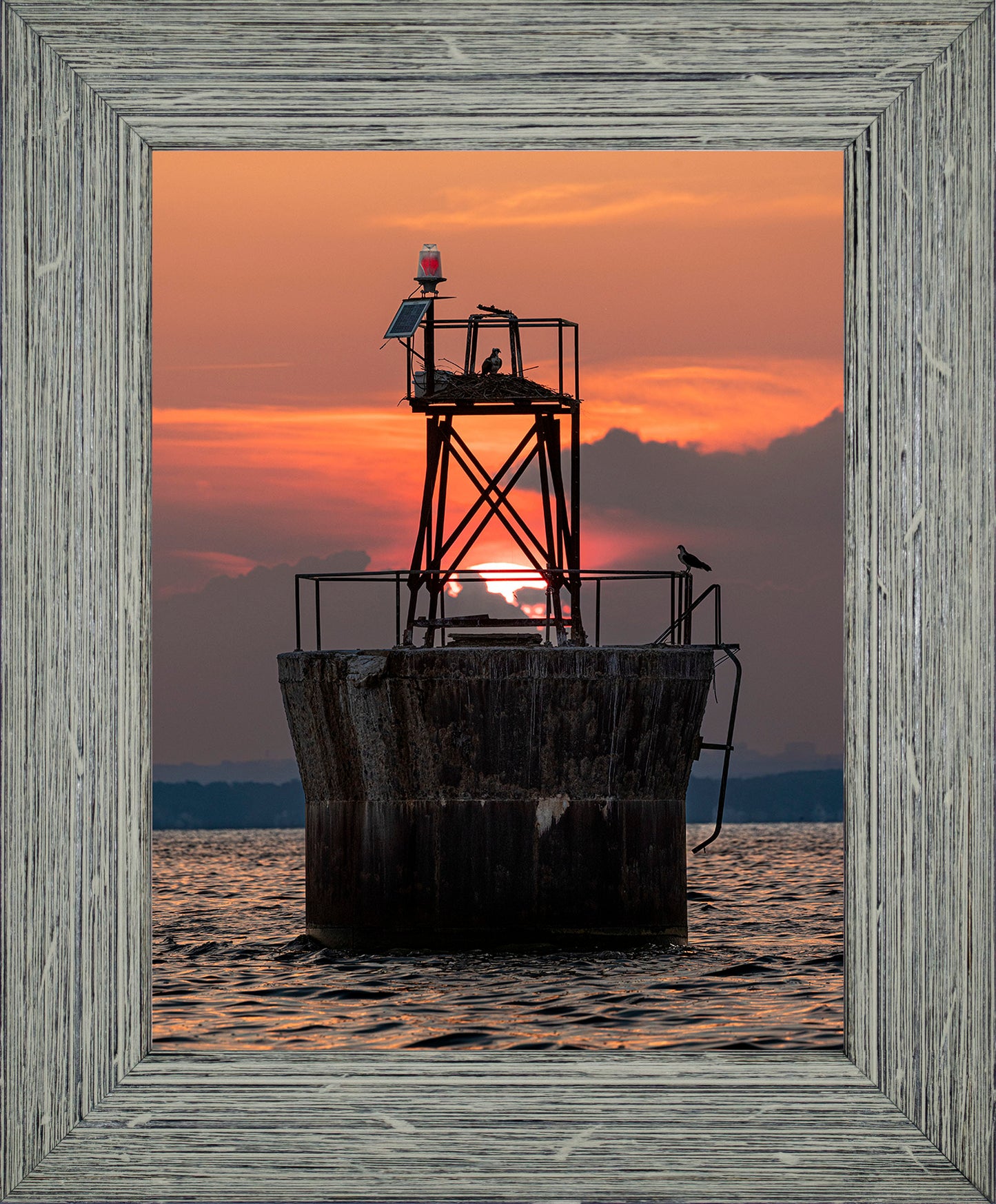 Sunset at Pooles Island Bar Light